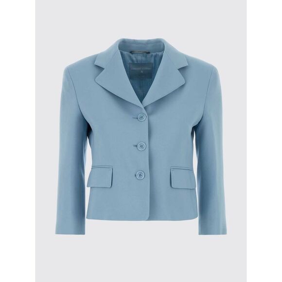 Ermanno Scervino Jacket Woman Gnawed Blue - Picture 2 of 3